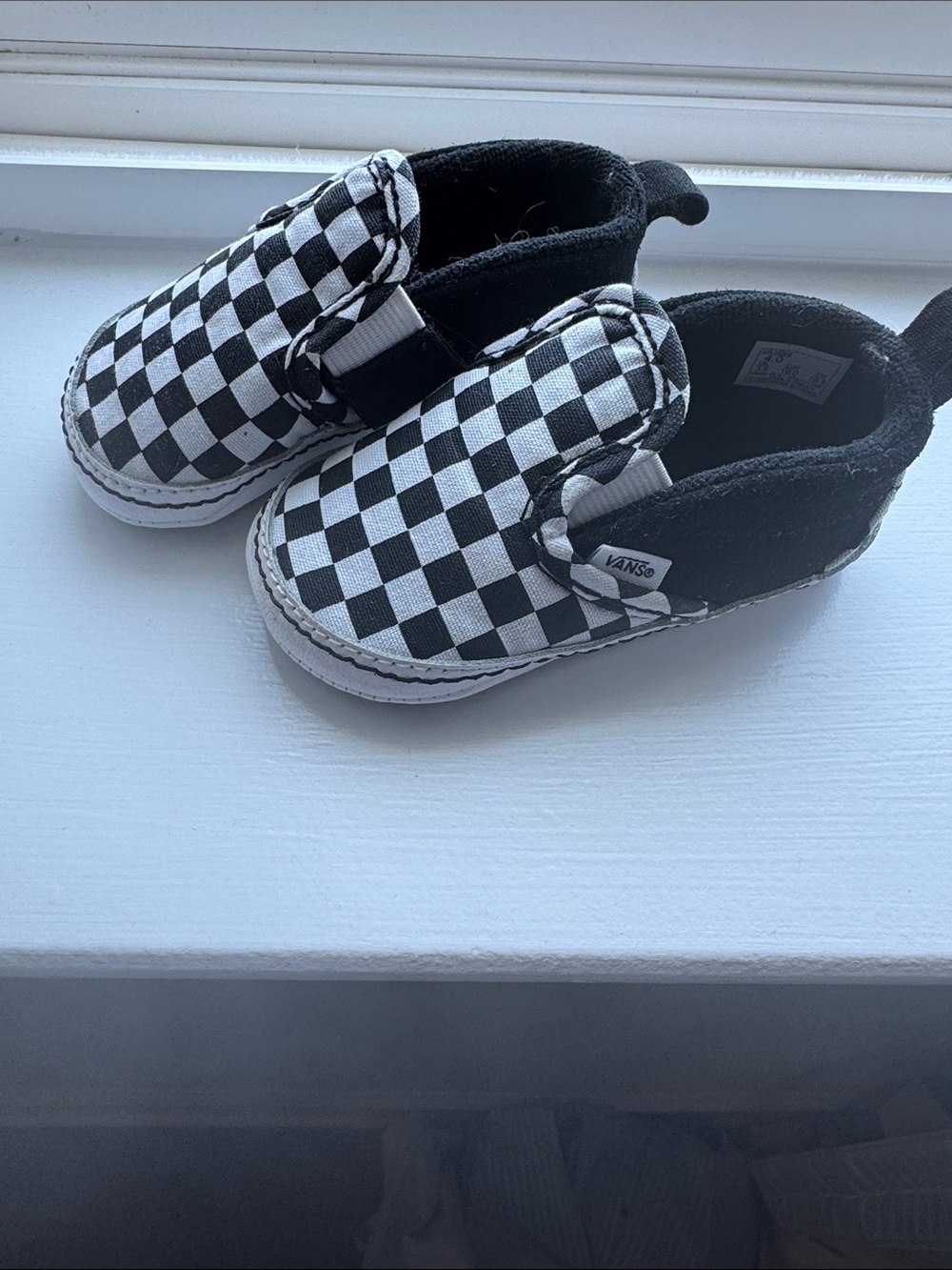 Infant Checkerboad Vans Unisex Sneaker Shows SZ 4 - Picture 2 of 6